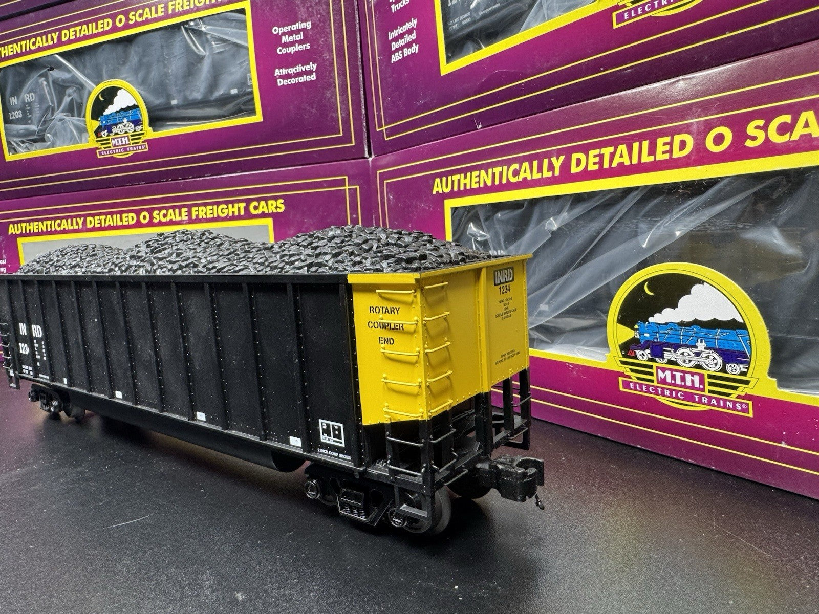 MTH 20-90738 Indiana Railroad coalporter car w coal load 6-car set LNIB6