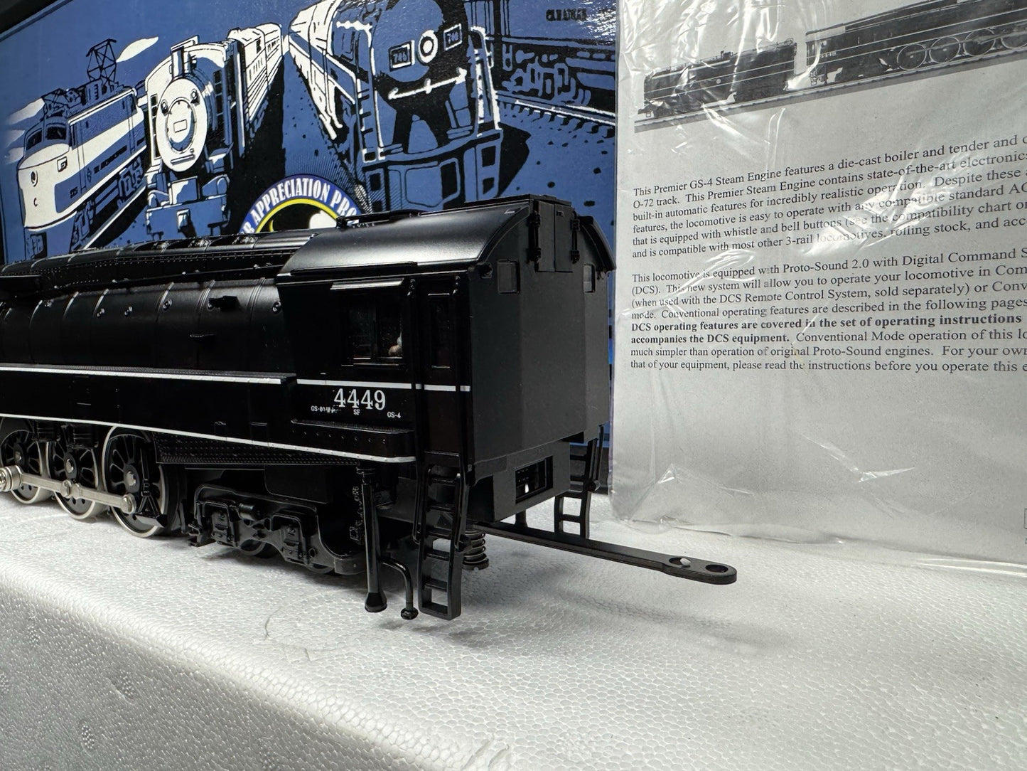 MTH 20-80003A BNSF 4-8-4 GS-4 steam engine #4449 PS2 BCR LNIB4