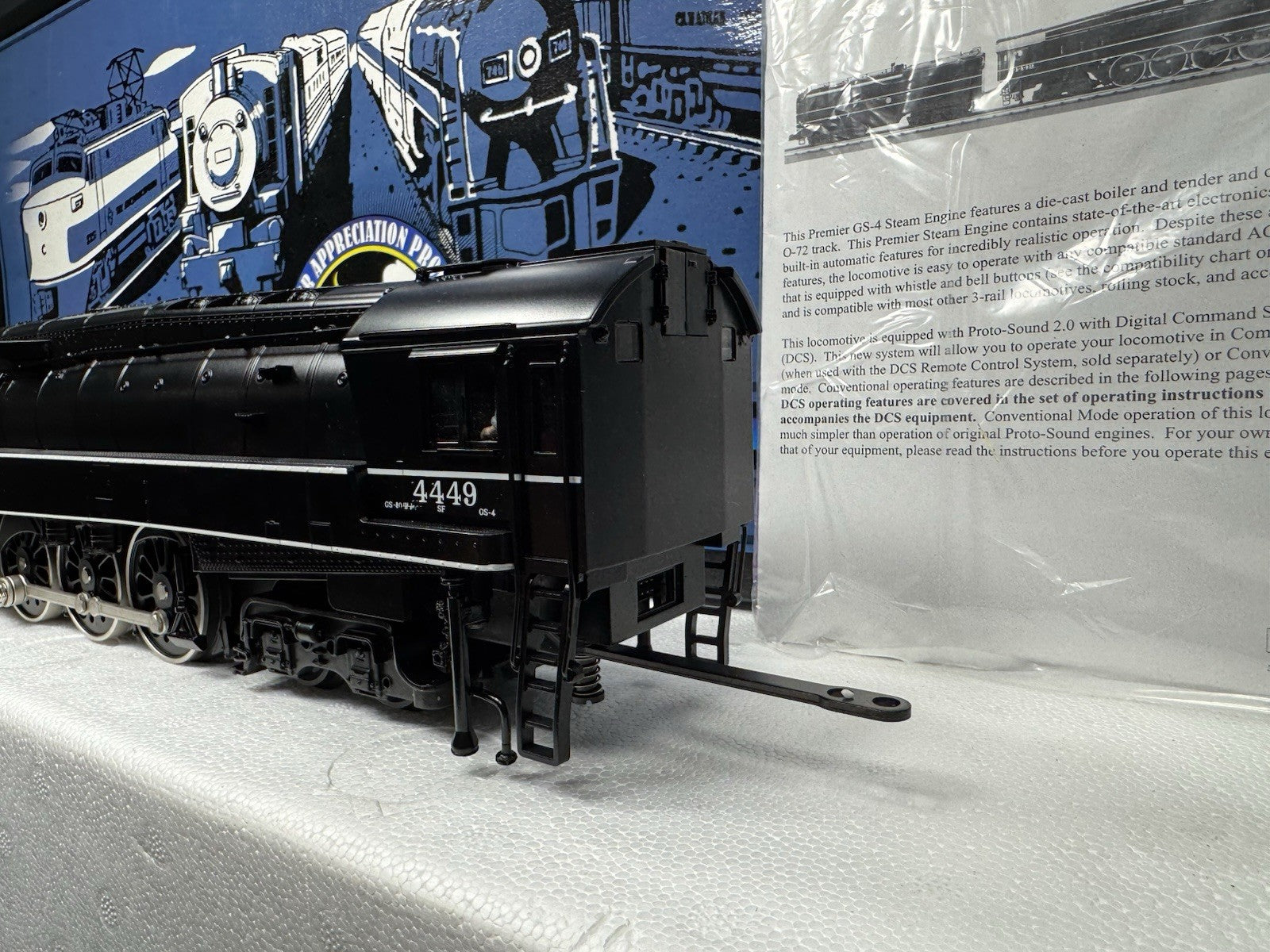 MTH 20-80003A BNSF 4-8-4 GS-4 steam engine #4449 PS2 BCR LNIB4
