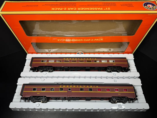 Lionel 6-83002 PRR Broadway Limited 21" StationSounds diner 2-car set LNIB0