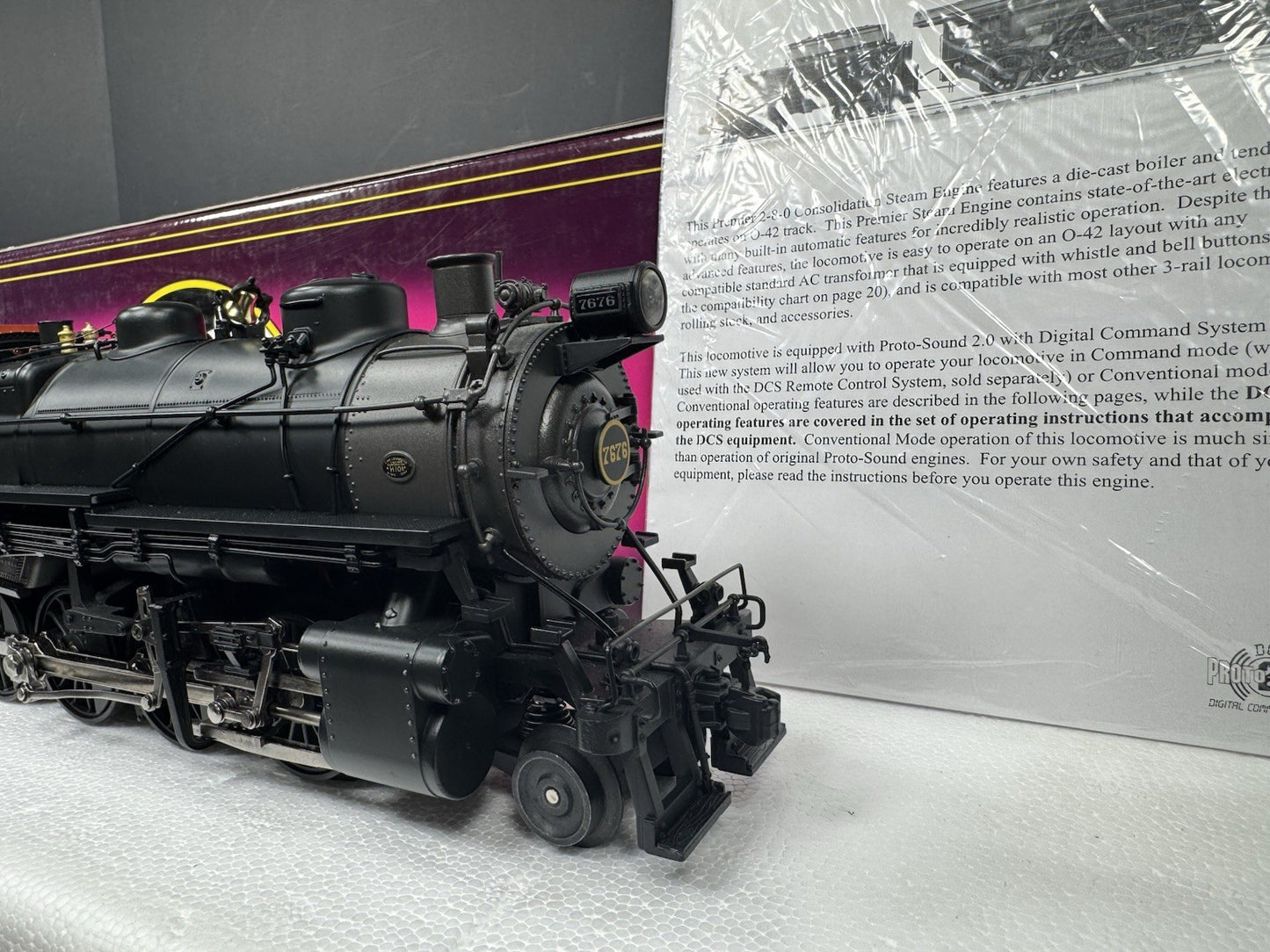MTH 20-3055-1 Pennsylvania PRR H10s Consolidation steam engine #7676 PS2 EX9
