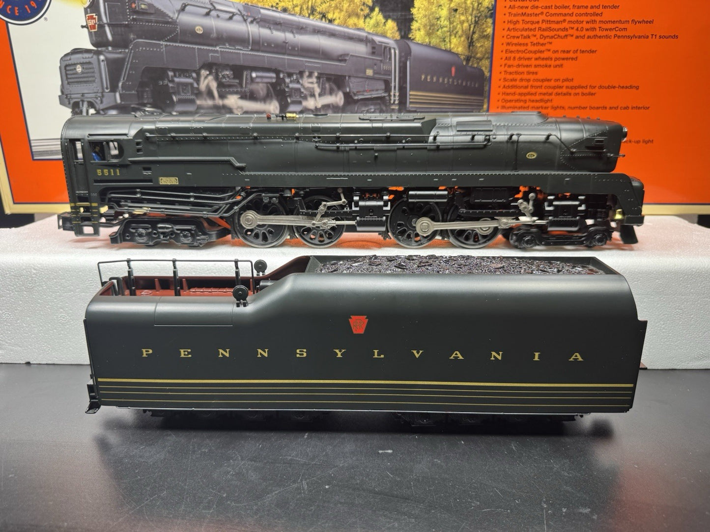 Lionel 6-28063 TMCC Pennsylvania PRR T1 4-4-4-4 Duplex steam engine #5511 LNIB11