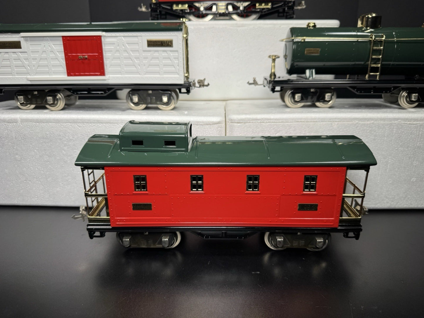 MTH Tinplate 10-1209-1 Std Gauge Christmas No. 10 electric freight set PS2 LNIB9