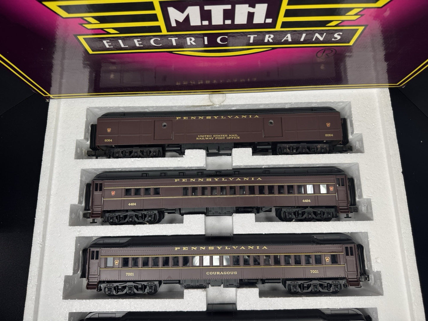MTH 20-4025 Pennsylvania PRR Tuscan 70' Madison passenger 5-car set EX1