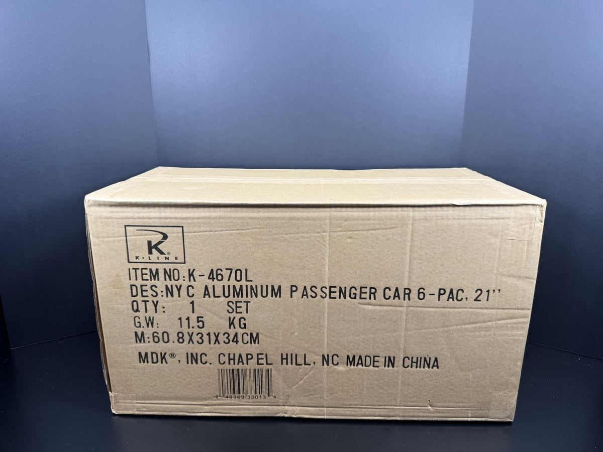 K-Line K-4670L NYC Empire State Express 21" aluminum passenger 6-car set NIB NOS0
