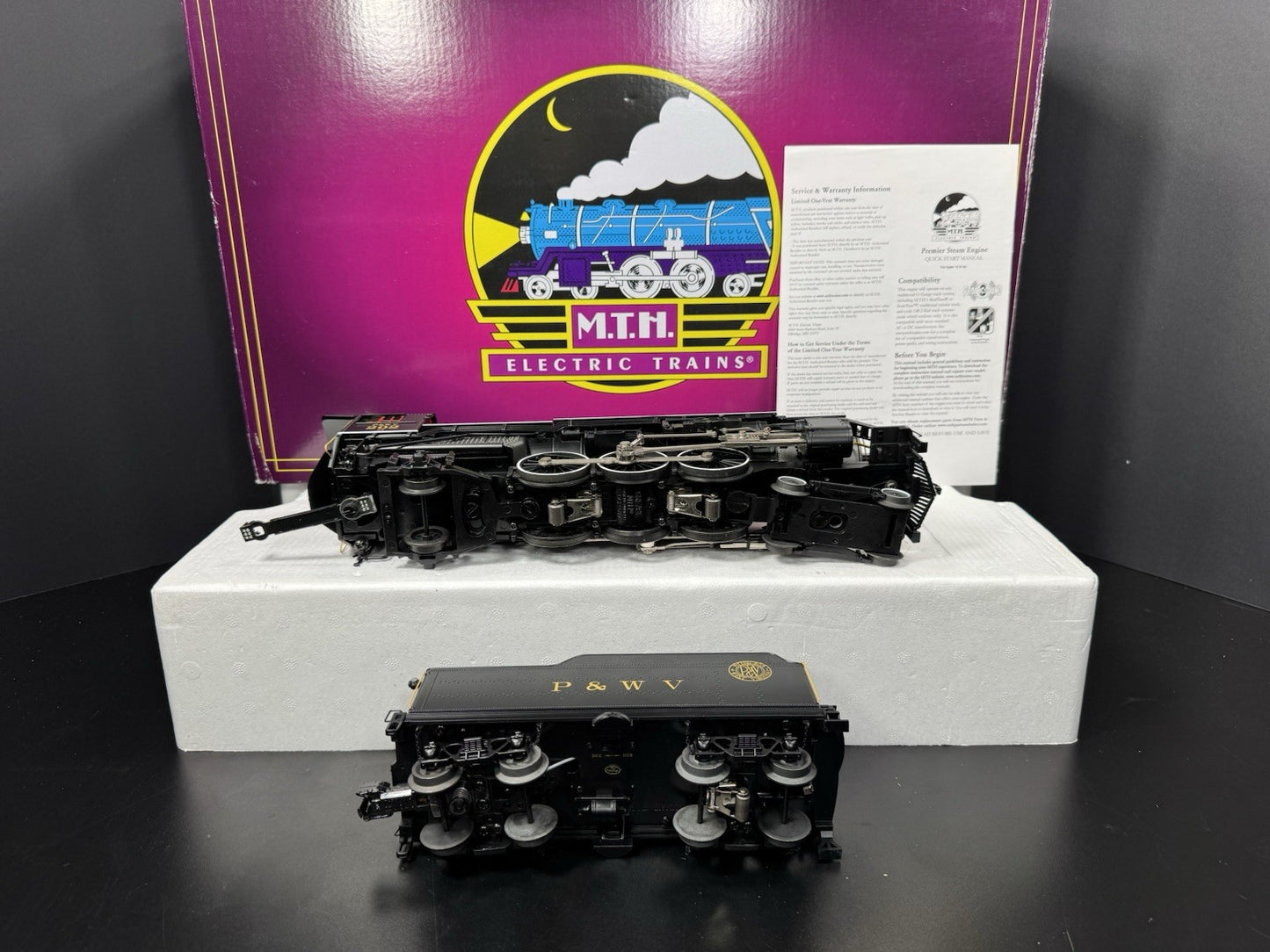 MTH 20-3822-1 Pittsburgh P&WV 4-6-2 Ps-4 steam engine #202 PS3 LNIB10