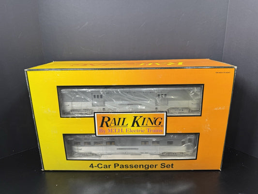 MTH RailKing 30-67174 Santa FE 60' streamlined passenger 4-car set LNIB0