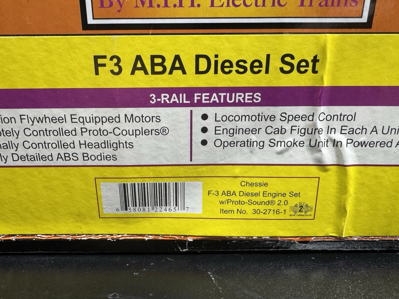 MTH RailKing 30-2716-1 B&O Chessie System F-3 diesel engine ABA set PS2 BCR14