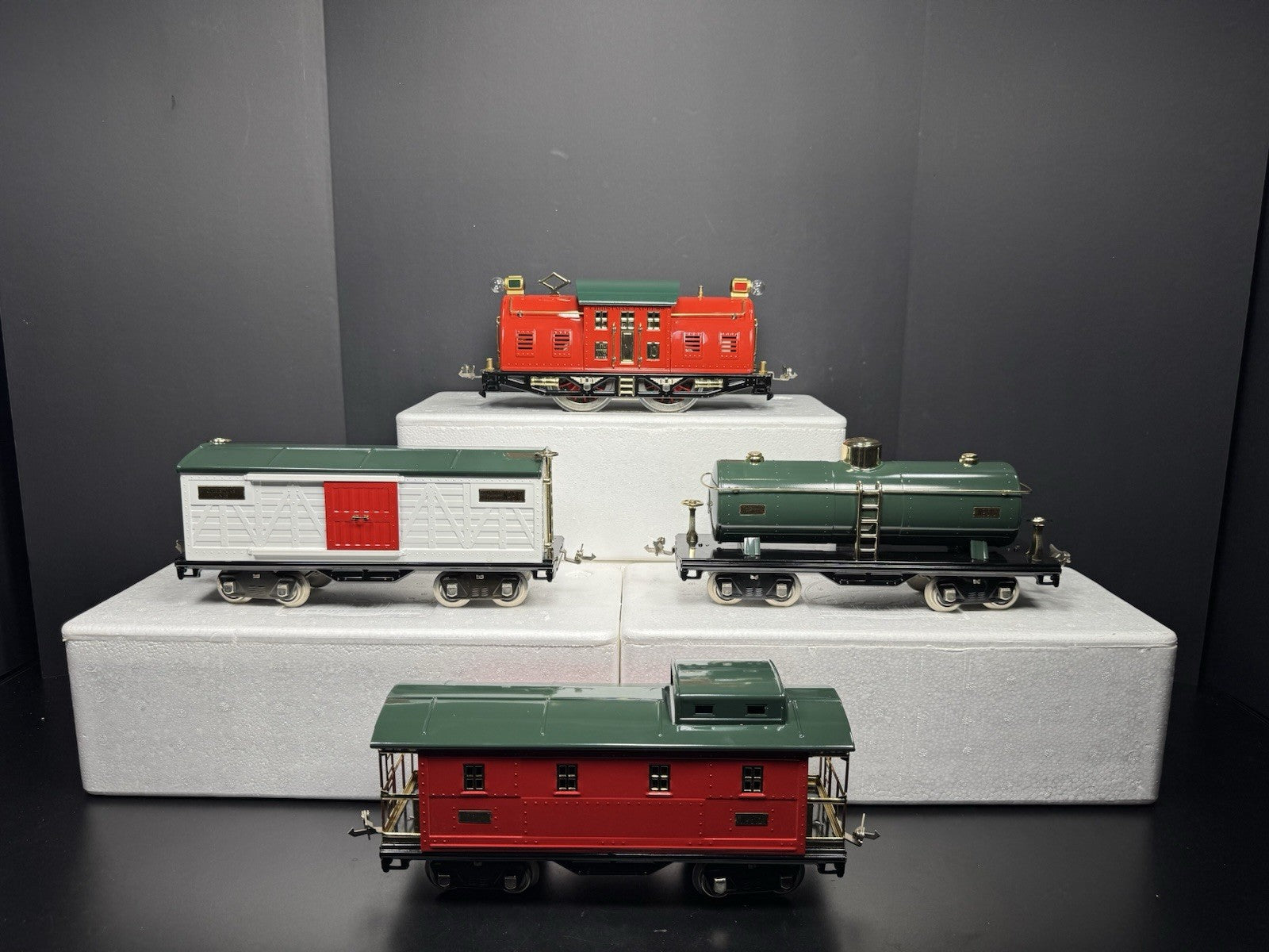 MTH Tinplate 10-1209-1 Std Gauge Christmas No. 10 electric freight set PS2 LNIB0