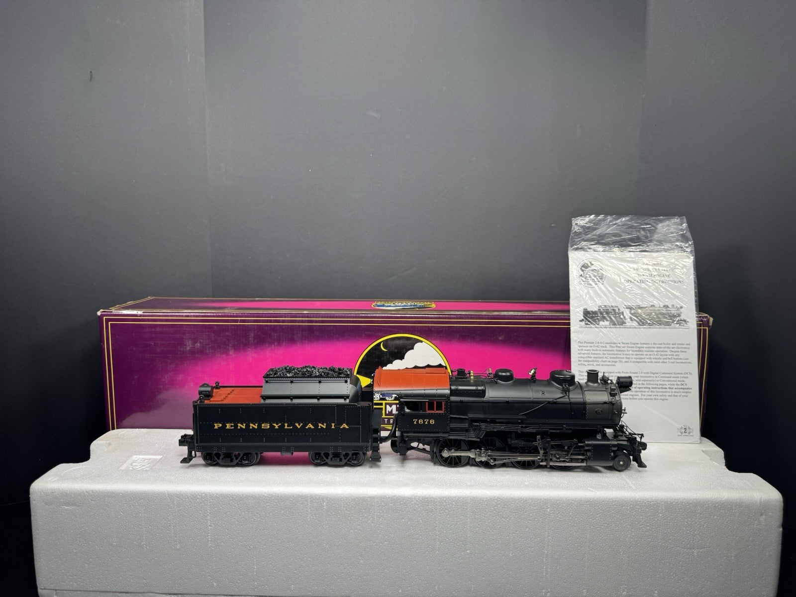 MTH 20-3055-1 Pennsylvania PRR H10s Consolidation steam engine #7676 PS2 EX5