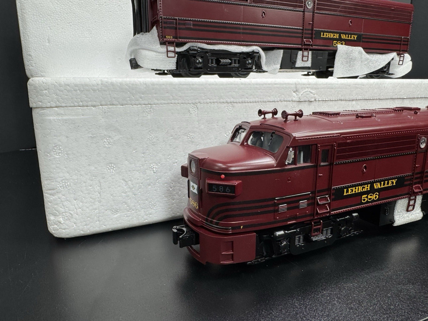 MTH 20-2241-1 Lehigh Valley LV FA-2 diesel engine ABA set PS 2.0 BCR NIB11