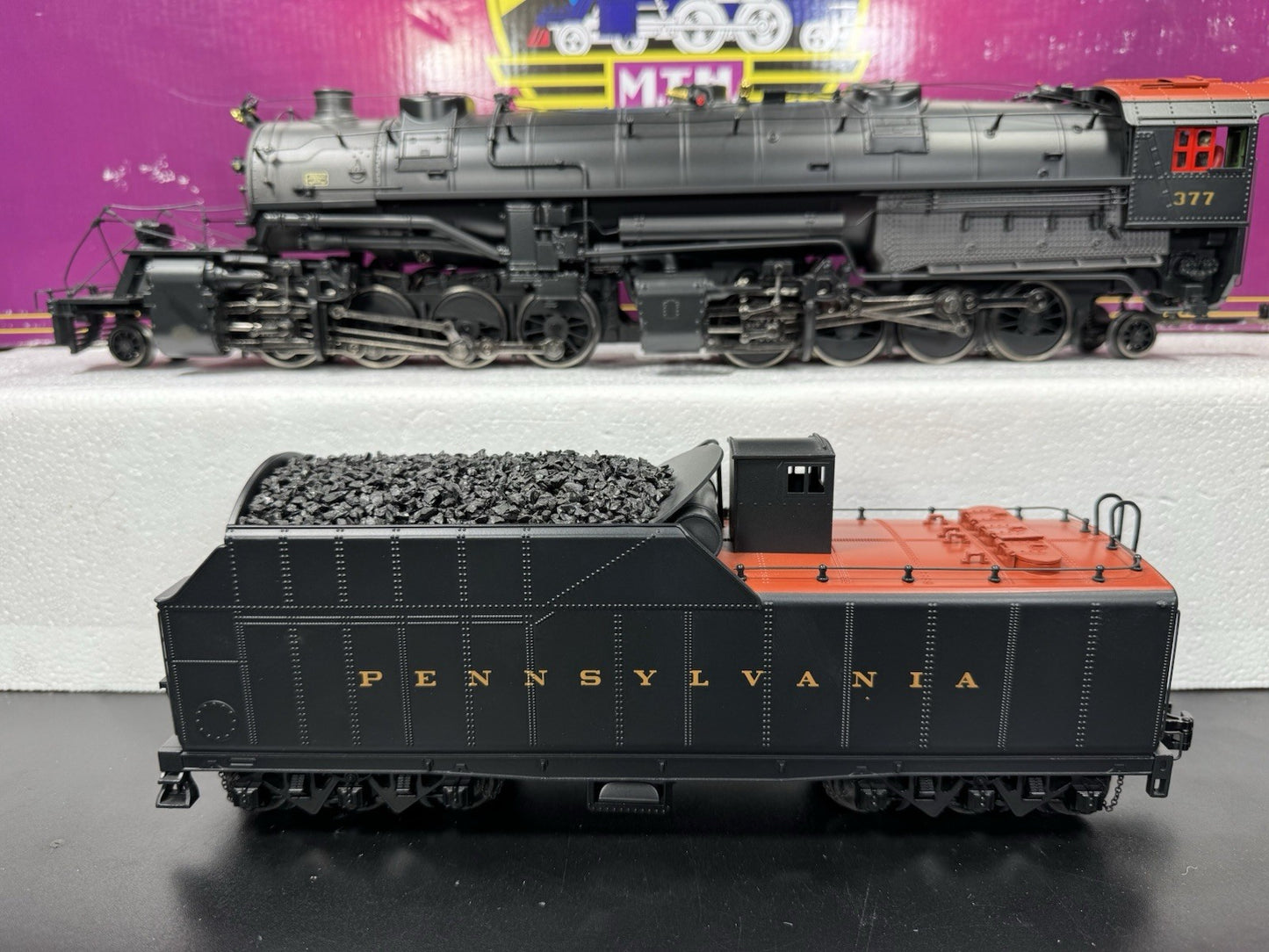 MTH 20-3516-1E Pennsylvania PRR 2-8-8-2 Y-3 steam engine #377 PS3 EX5