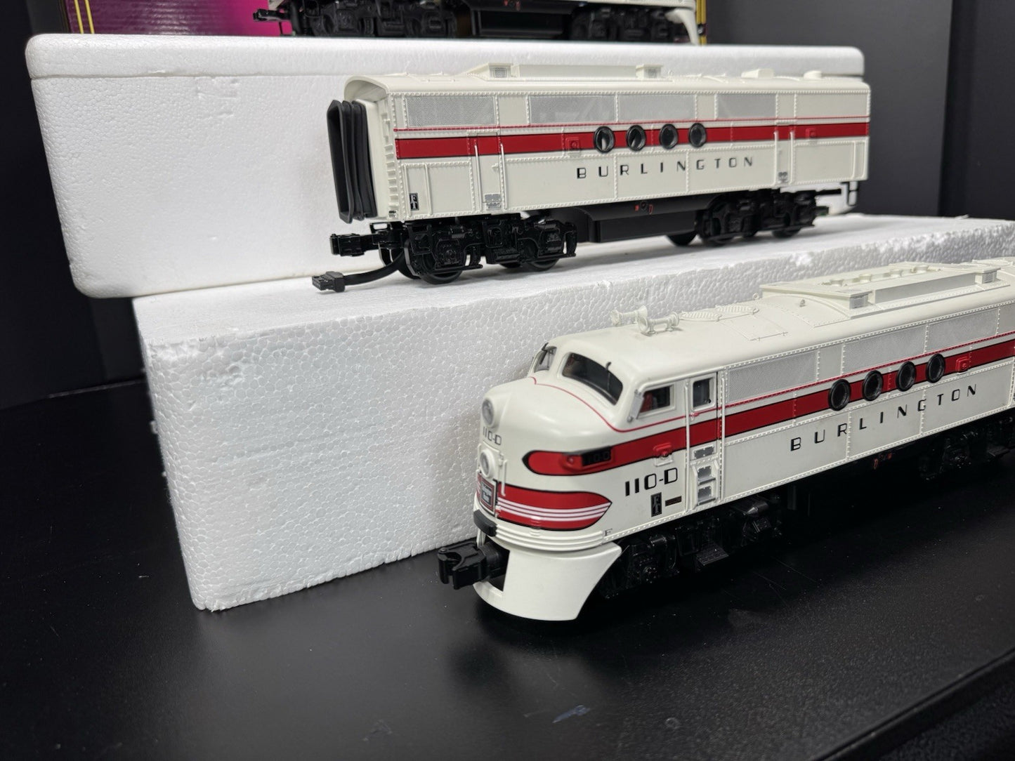MTH 20-2443-1 Burlington FT diesel engine ABA set #110 PS2 BCR EX12