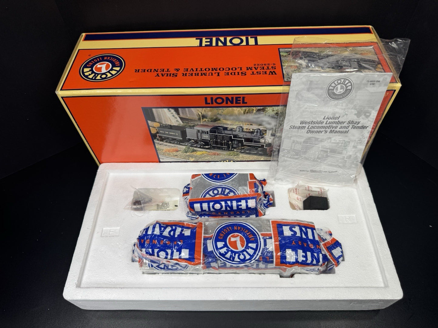 Lionel 6-28022 TMCC West Side Lumber three-truck Shay steam engine #10 LNIB11