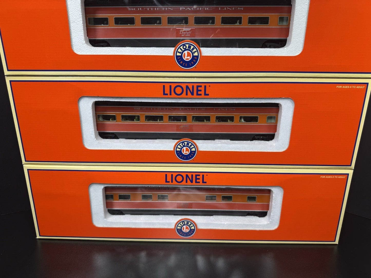 Lionel 6-29115 Southern Pacific Daylight 18" aluminum passenger set LNIB11