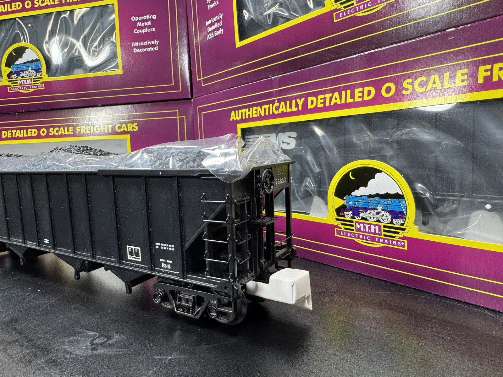 MTH 20-90579 Norfolk Southern NS 4-bay hopper 6-car set LNIB3