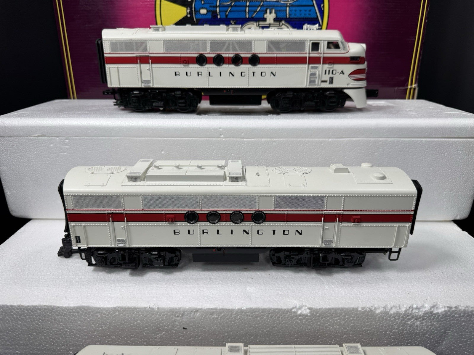 MTH 20-2443-1 Burlington FT diesel engine ABA set #110 PS2 BCR EX10