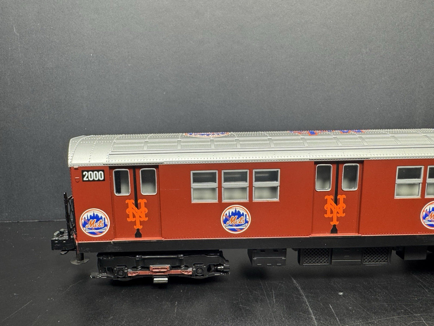 MTH RailKing New York Mets R-17 powered subway car #2000 PS2 BCR LN7