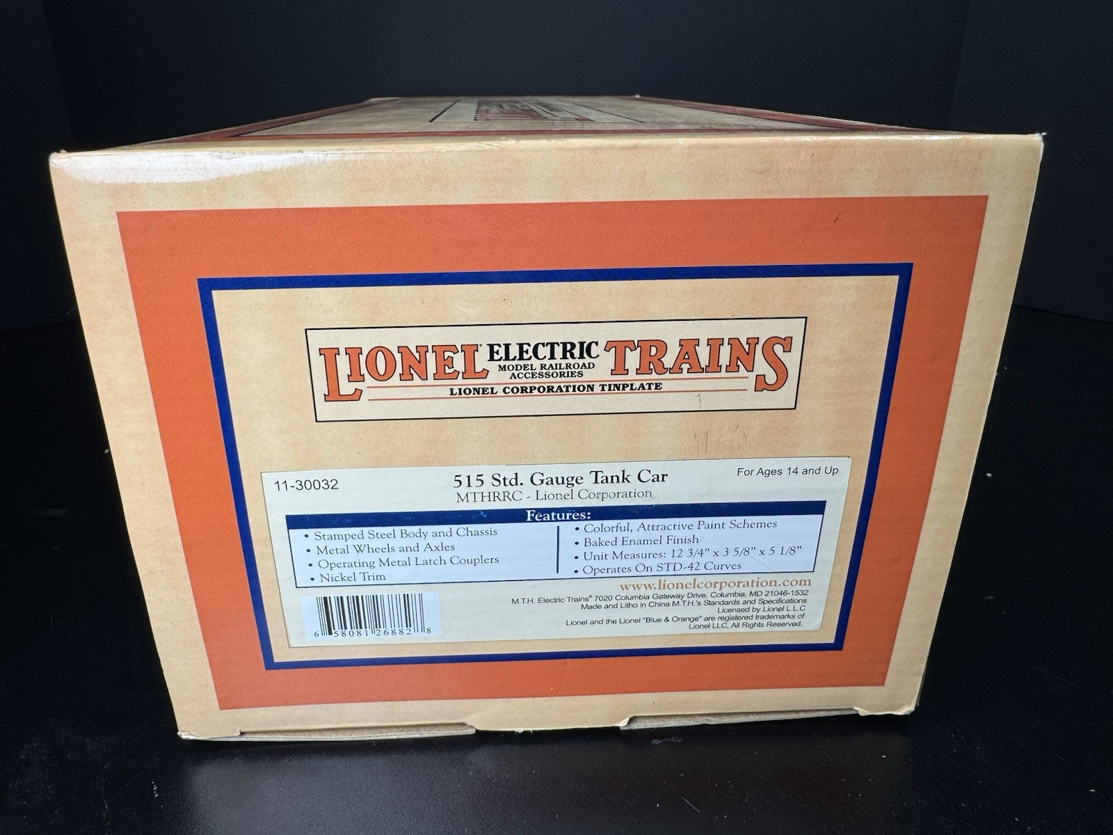 Lionel by MTH 11-30034 Std Gauge MTHRRC #515 tank car LNIB11
