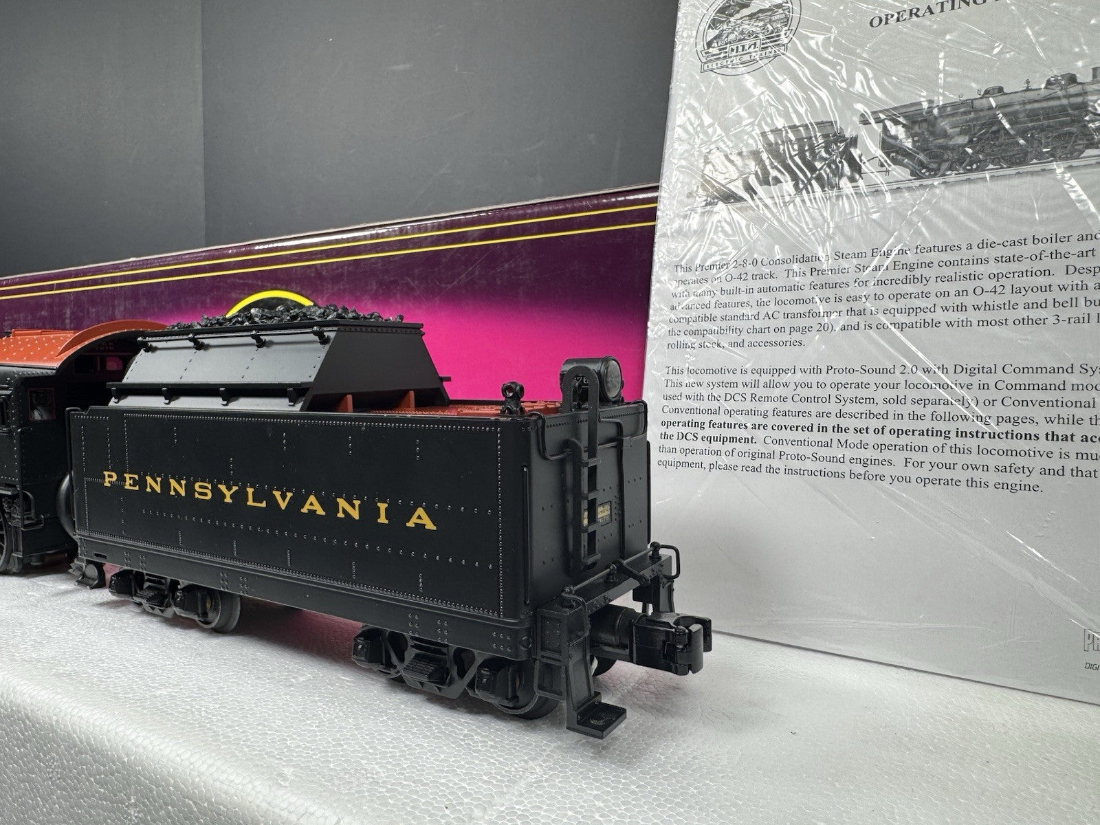MTH 20-3055-1 Pennsylvania PRR H10s Consolidation steam engine #7676 PS2 EX4