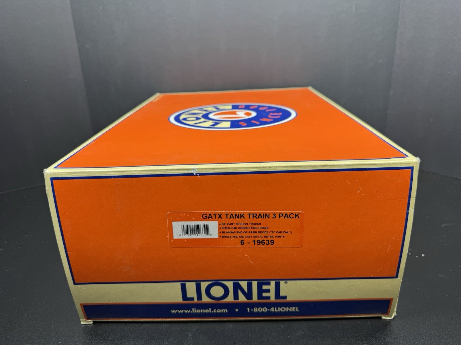 Lionel 6-19639 GATX Tank Train tanker car 3-pack EX12