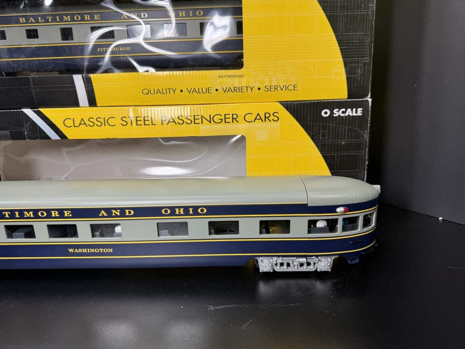 K-Line K-4610A B&O The Columbian 21" aluminum passenger 4-car set LNIB8