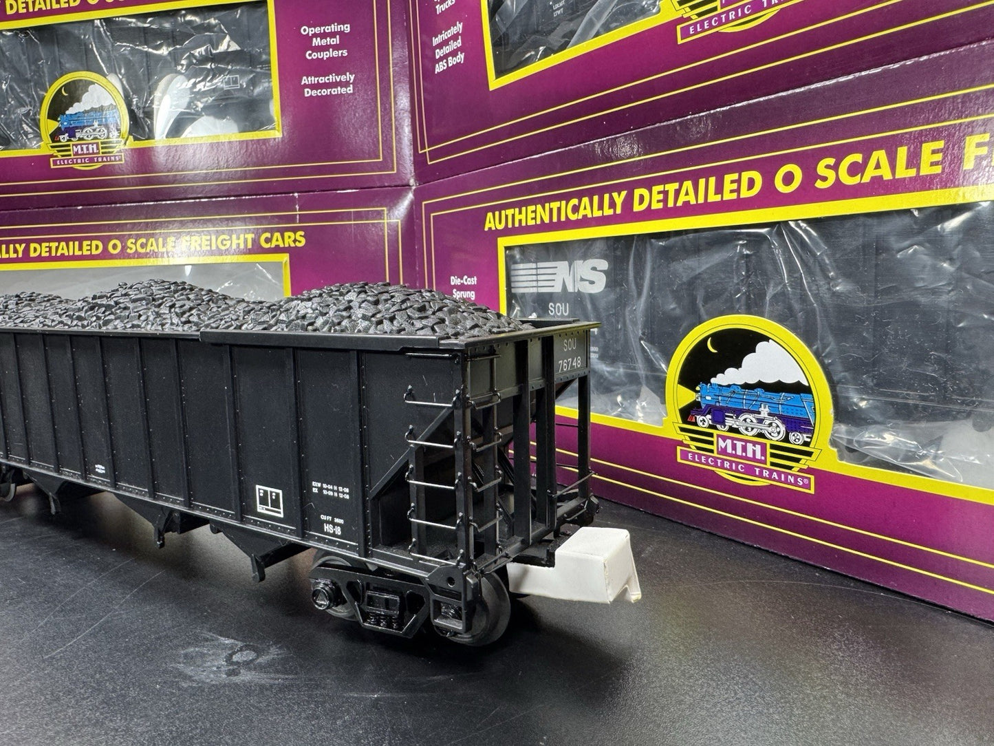 MTH 20-90580 Norfolk Southern NS 4-bay hopper 6-car set LNIB7