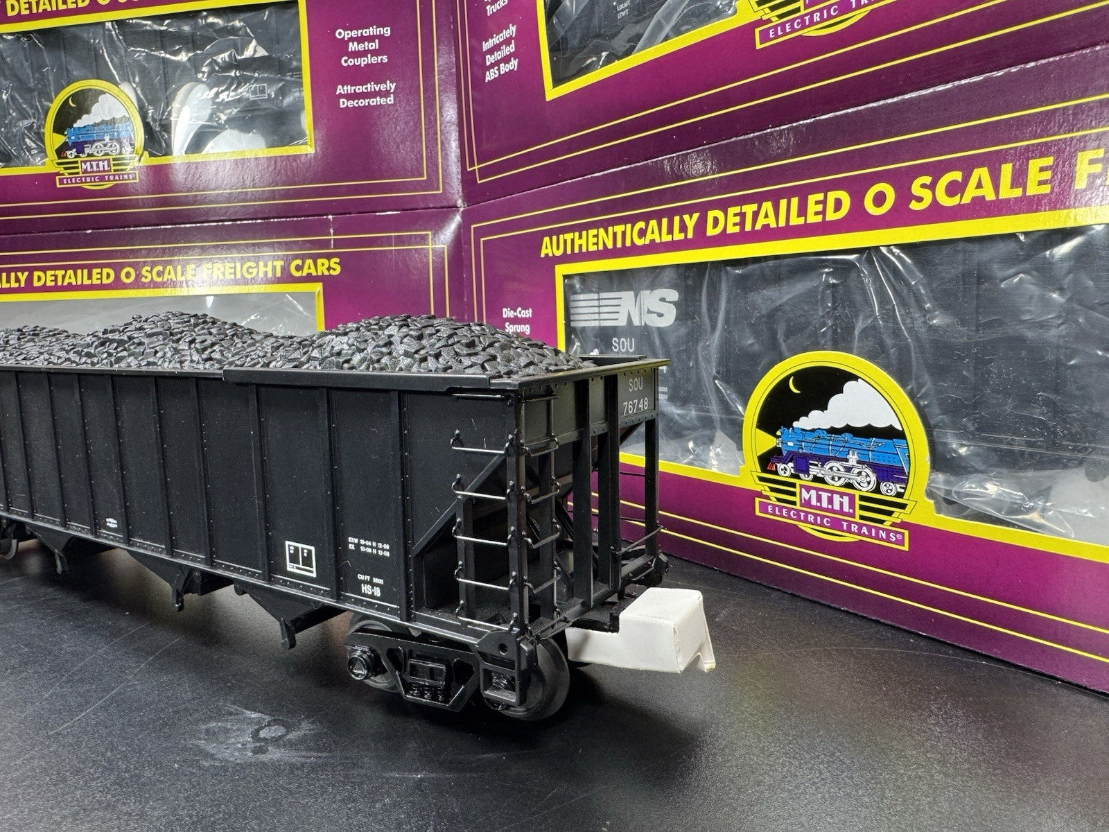 MTH 20-90580 Norfolk Southern NS 4-bay hopper 6-car set LNIB7