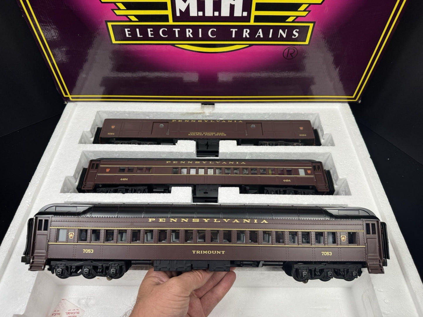 MTH 20-4025 Pennsylvania PRR Tuscan 70' Madison passenger 5-car set EX3