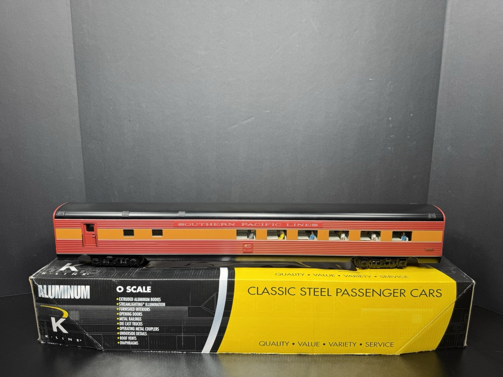 K-Line K4688-41040 Southern Pacific 21" aluminum coffee lounge car #10400 LNIB0