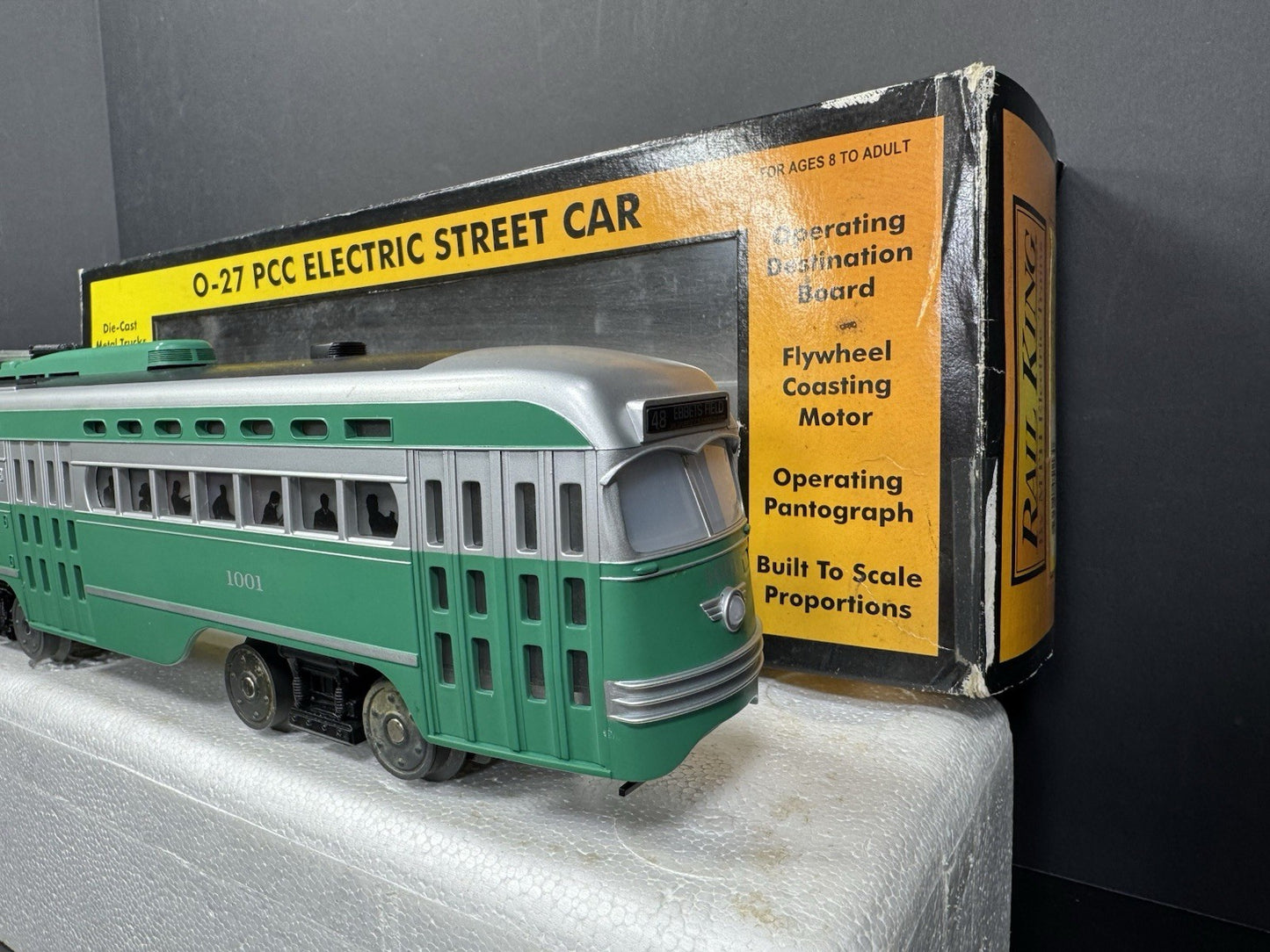 MTH RailKing 30-2544-1 Brooklyn PCC electric street car #1001 PS2 BCR EX7