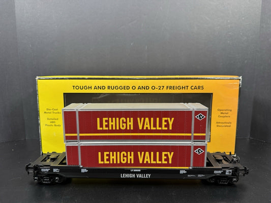 MTH RailKing 30-76284 Lehigh Valley intermodal husky stack car w containers LNIB0
