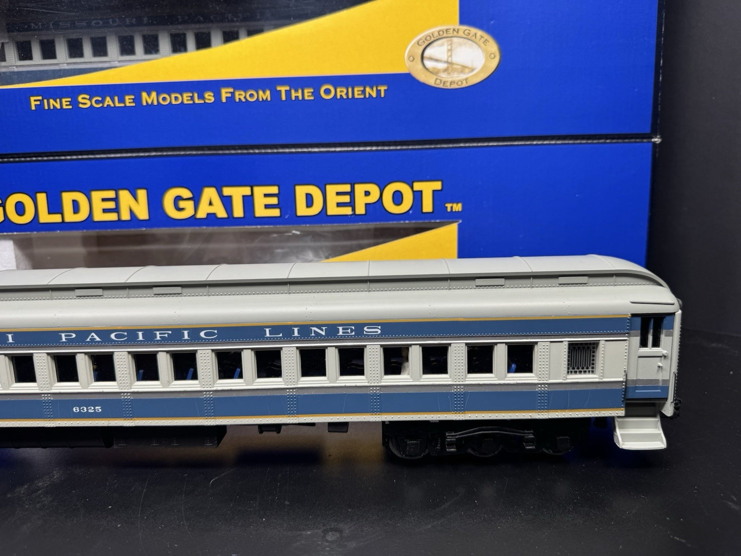 Golden Gate Depot GGD Missouri Pacific MoPac 80' passenger coach 4-car set LNIB9