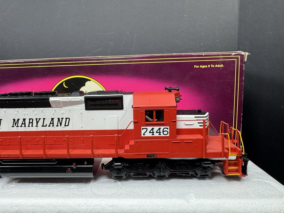 MTH 20-2538-1 Western Maryland WM SD40-2 diesel engine #7446 PS2 BCR LNIB8