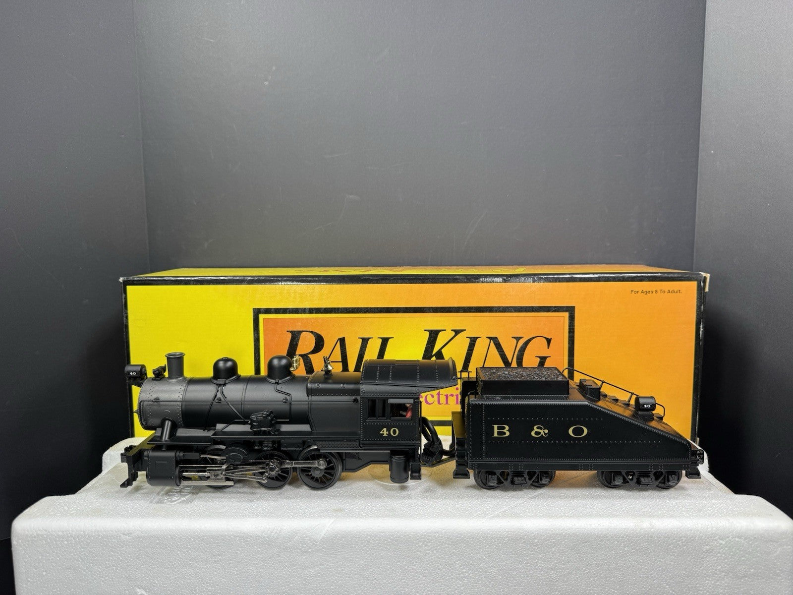MTH RailKing 30-1346-1 Baltimore & Ohio B&O B-6 steam engine #40 PS2 BCR LNIB5