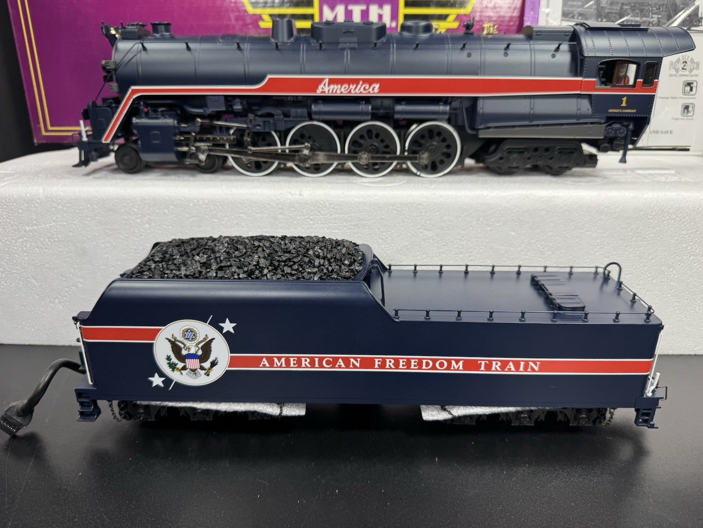 MTH 20-3131-1 American Freedom Train 4-8-4 T-1 steam engine #1 PS2 BCR LNIB5