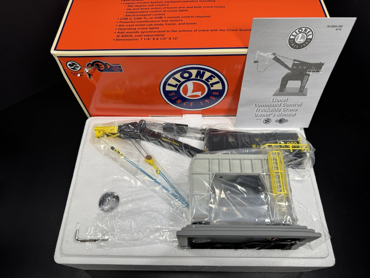 Lionel 6-82033 MOW Maintenance of Way command control trackside crane NIB0