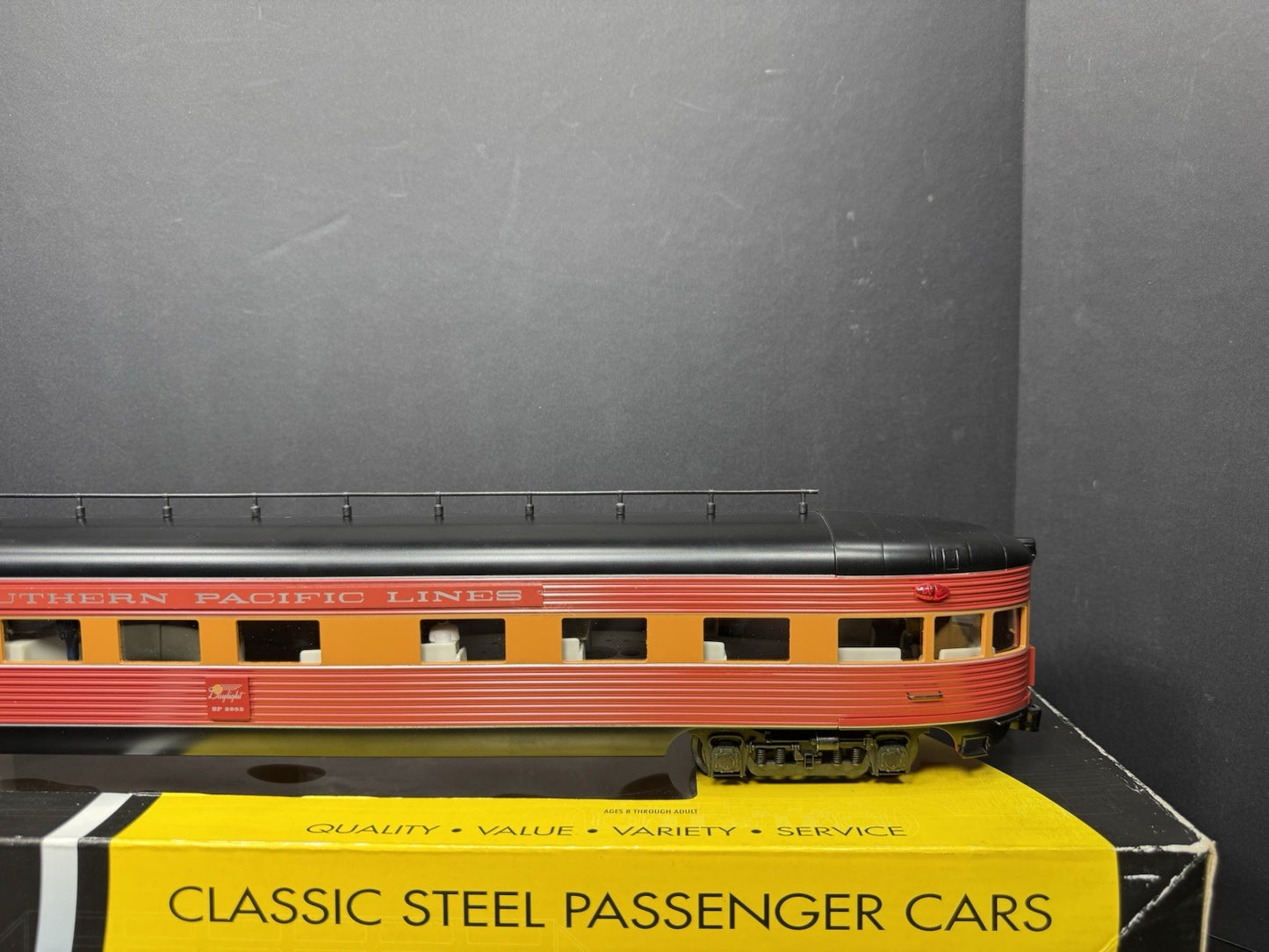 K-Line K4688-42952 Southern Pacific SP 21" aluminum observation car #2952 LNIB3