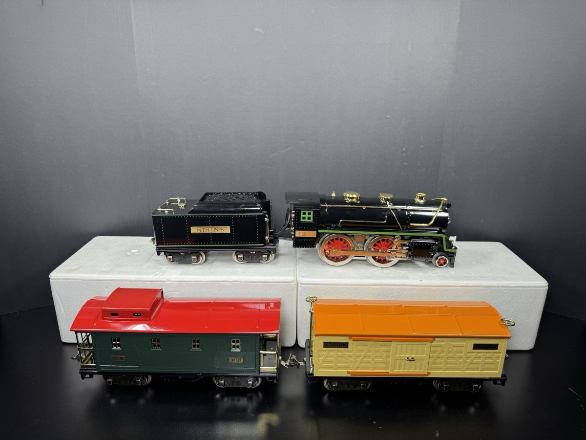 MTH Tinplate 10-1213-1 Std Gauge No. 384E steam freight set PS2 LNIB6