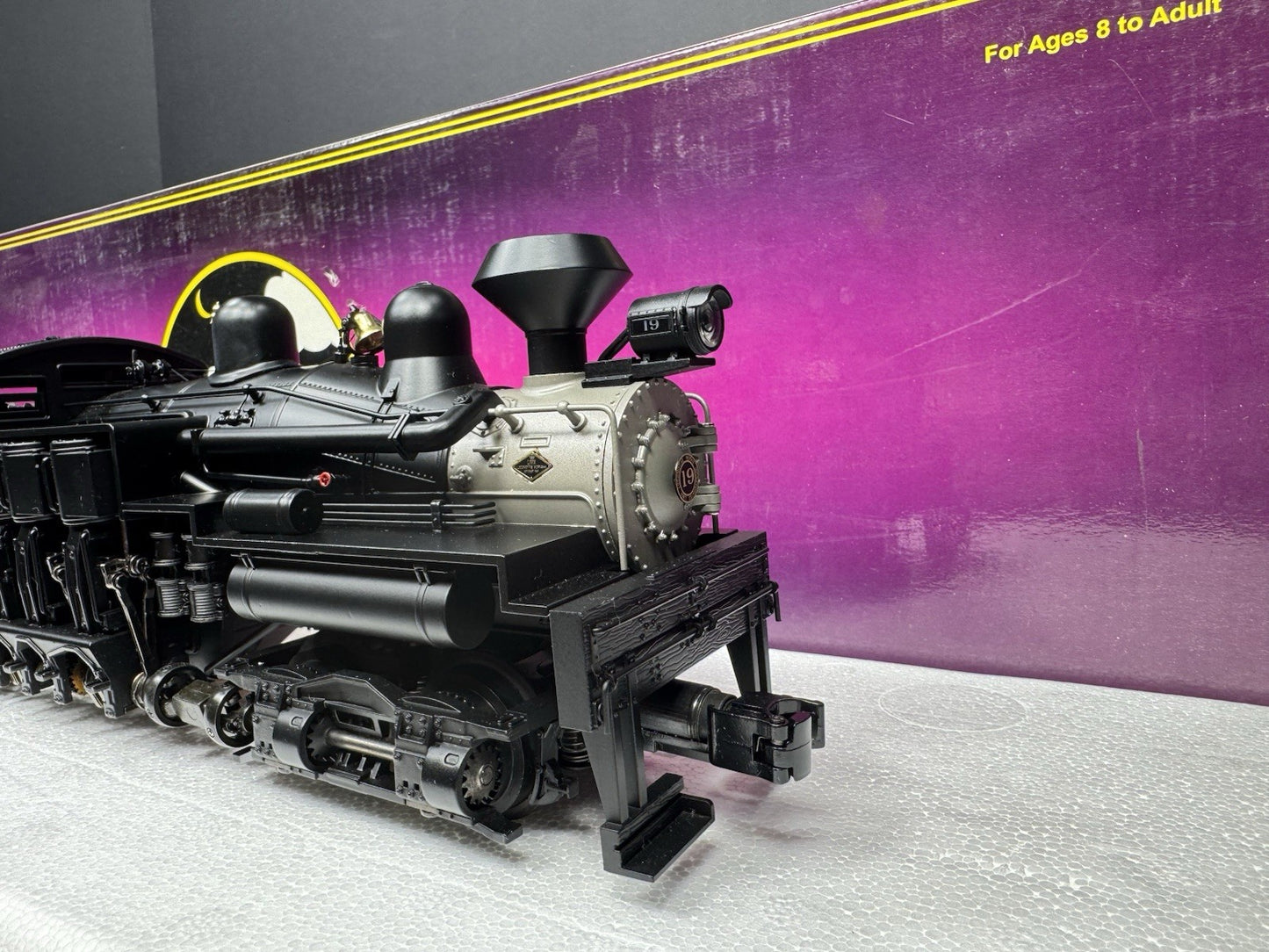 MTH 20-3106-1 Elk River Coal & Lumber 4-truck Shay steam engine #19 PS2 BCR LNIB1