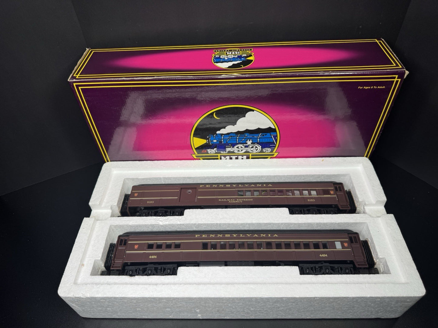 MTH 20-4125 Pennsylvania PRR 70' Madison combine / diner 2-car set LNIB0