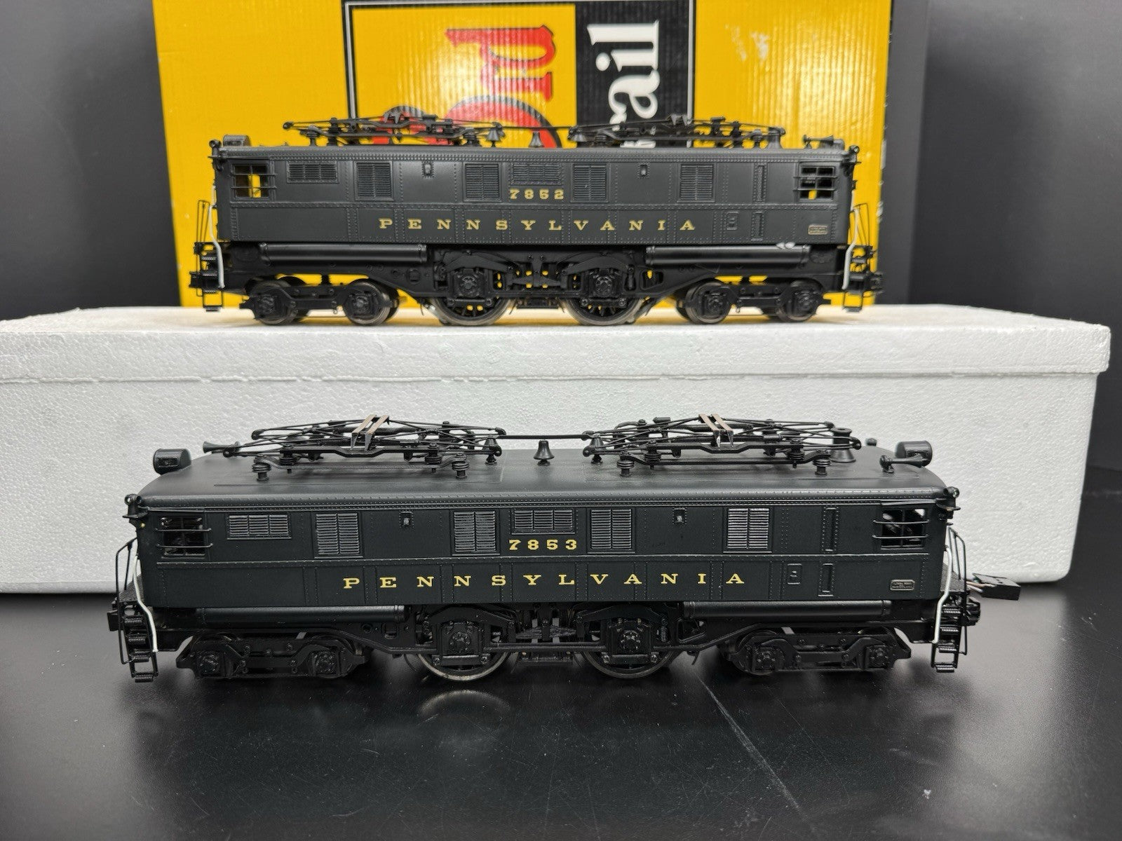 Sunset 3rd Rail brass TMCC Pennsylvania PRR O1a electric engine #7852 #7853 EX12