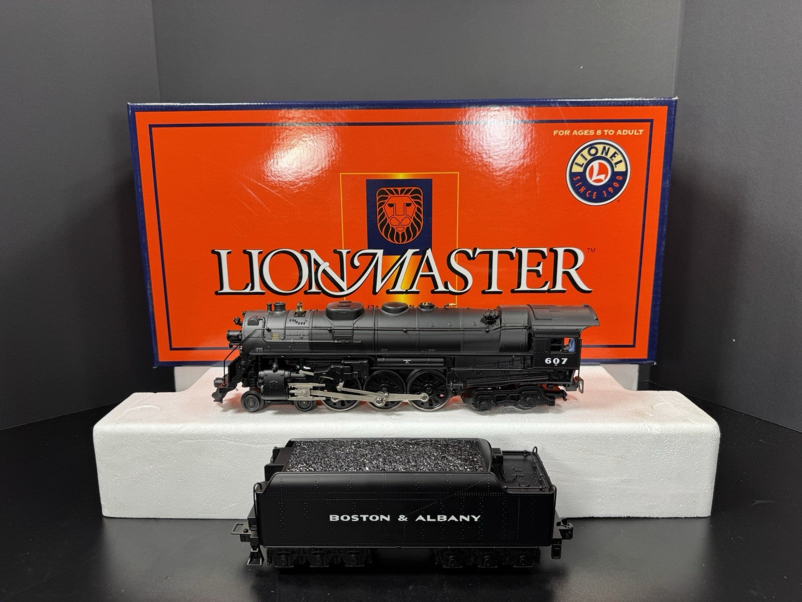 Lionel 6-38086 TMCC Lionmaster Boston & Albany J3a Hudson steam engine #607 LNIB5
