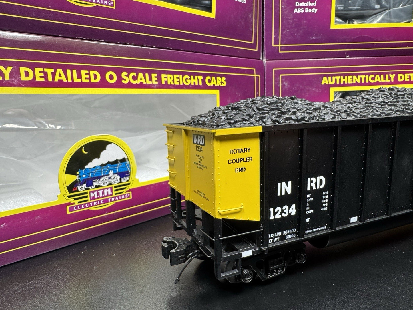 MTH 20-90738 Indiana Railroad coalporter car w coal load 6-car set LNIB2