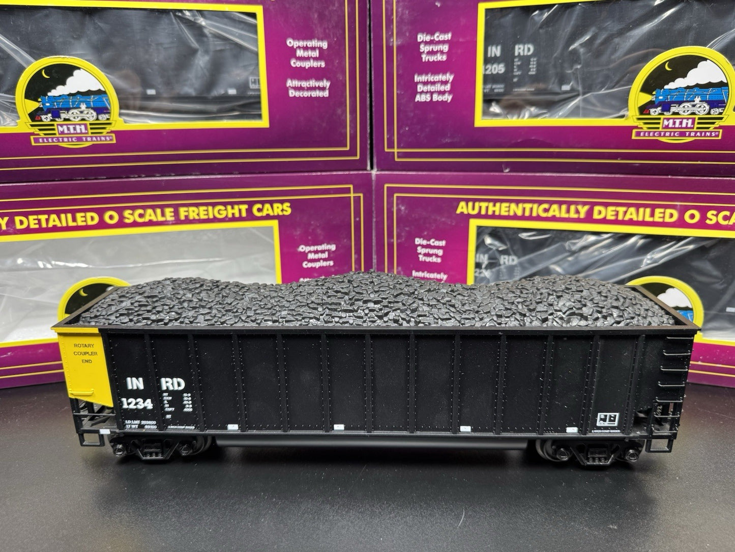 MTH 20-90738 Indiana Railroad coalporter car w coal load 6-car set LNIB1