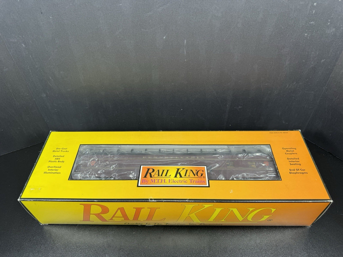 MTH RailKing 30-6788 Pennsylvania PRR 60' full-length vista dome car LNIB10