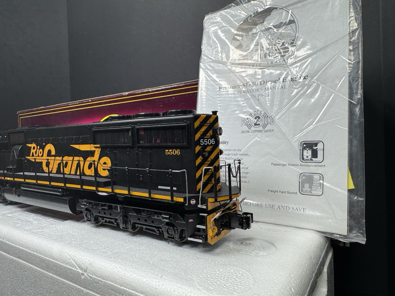 MTH 20-2579-1 Denver & Rio Grande SD50 diesel engine #5506 PS2 BCR LNIB4
