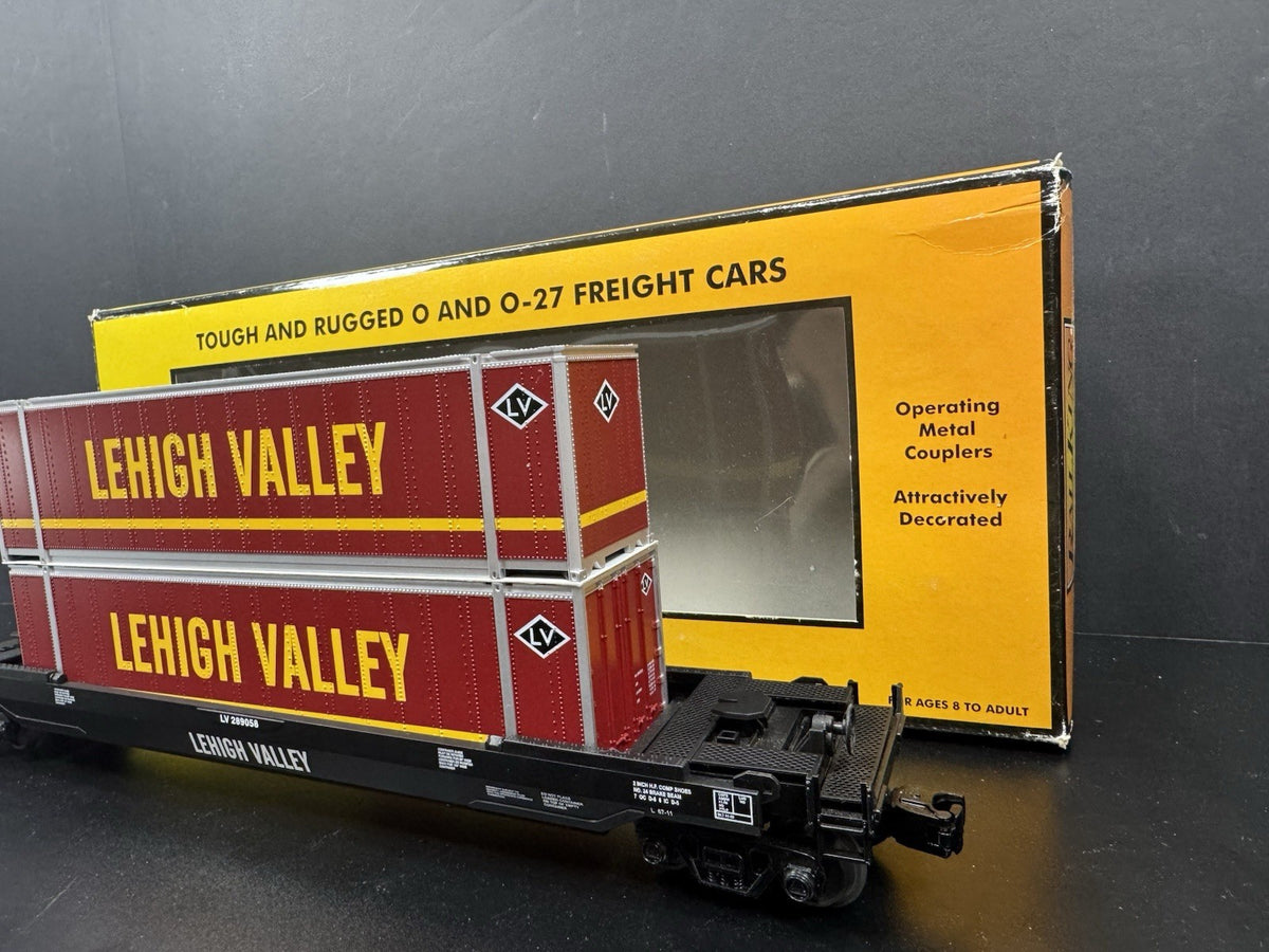 MTH RailKing 30-76284 Lehigh Valley intermodal husky stack car w containers LNIB2