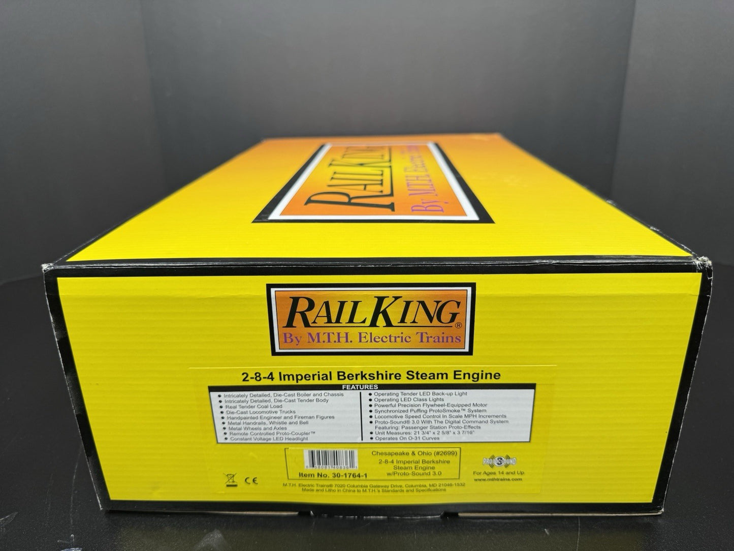 MTH RailKing 30-1764-1 C&O 2-8-4 Berkshire steam engine #2699 PS3 LNIB14