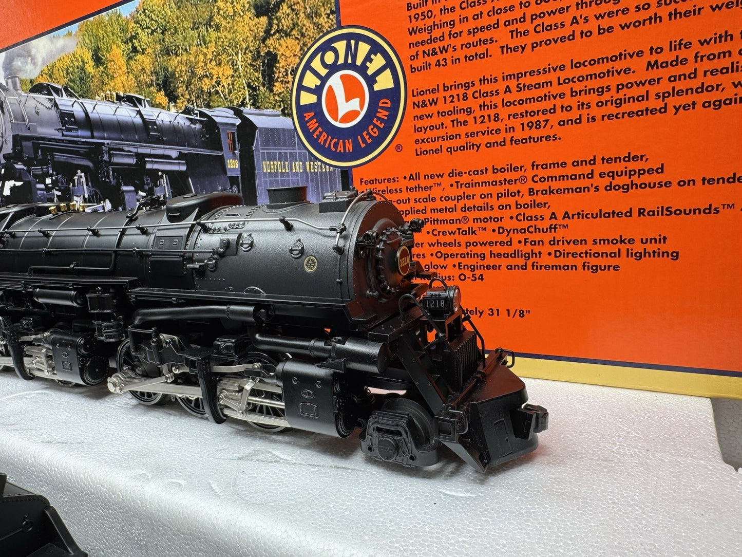 Lionel 6-28052 TMCC Norfolk & Western Class A 2-6-6-4 steam engine #1218 EX1